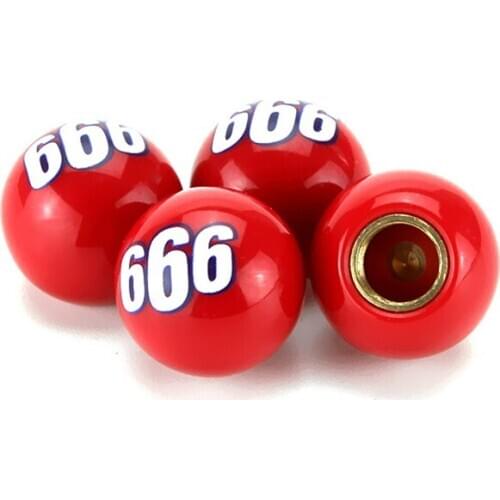 4pcs/set Copper Auto Moto Bike Car Tire Wheel Valve Caps Red 666 Chinese Flag Tubeless Tyre Valve Stem Dust Caps Airtight Covers