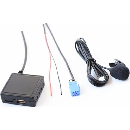 Car Microphone Call Handsfree Adapter Bluetooth 5.0 Wireless AUX input USB Audio Cable for Smart Fortwo 450 Radio MP3