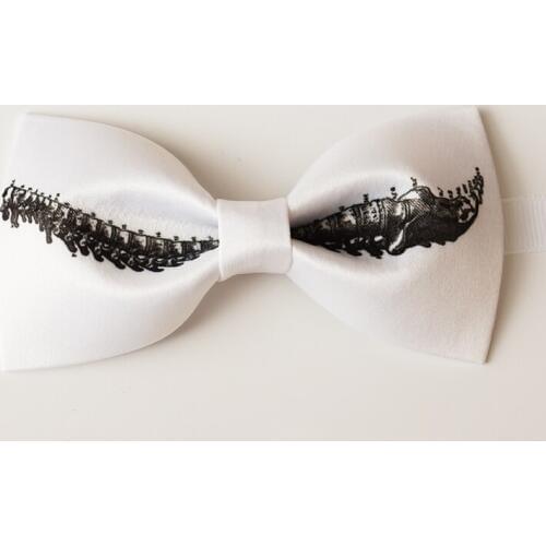 Free shipping New Mens male Original Black and white mercerized texture bow tie spine personality art college fun men and women