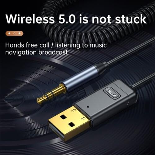 KORSEED USB Bluetooth Receiver For Car 3.5 3.5mm Jack Aux Bluetooth 5.0 Adapter Wireless Audio Music Bluetooth Transmitter