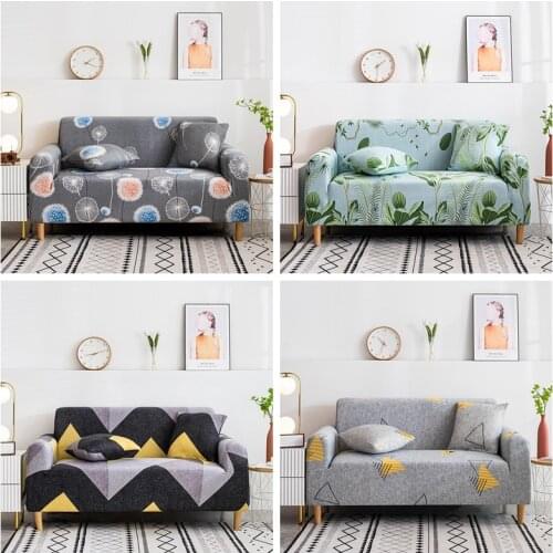 Sofa Cover Geometric Couch Cover 1/2/3/4 Seater Size Elastic Sofa Cover for Living Room Corner L Shaped Chaise Longue Slipcover