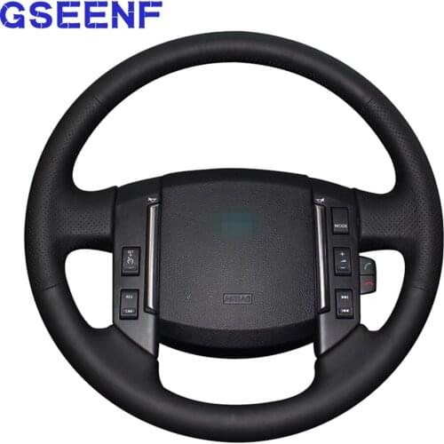 DIY Car Steering Wheel Covers Black PU Artificial Leather For Land Rover Freelander 2 2007 2008 2009 2010 2011 2012