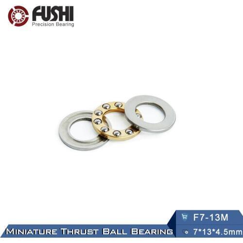 F7-13M Bearing 7*13*4.5 mm ( 10PCS ) ABEC-1 Miniature F7 13 MThrust Axial F7 13M Ball Bearings With Grooved Raceway