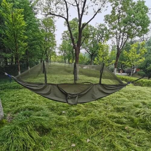 Hammock with Mosquito Net Outdoor Furniture High Strength Parachute Fabric Hanging Bed Hunting Sleeping Swing