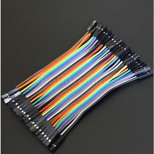 Hellotronics Premium 10cm 40Pins Splittable Female/Female Breadboard Jumper Wires For Arduino