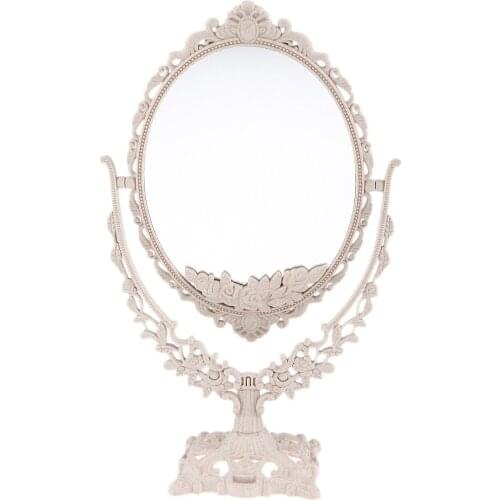 Classcial Beauty Makeup Cosmetic Mirror & Tabletop Double-Sided Stand Mirror