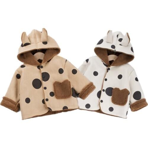 2020 Newborn Baby Boy Girls Autumn Winter Ears Hooded Jacket Warm Coats Outerwear Fuzzy Clothing Clothes Jackets 0-24M