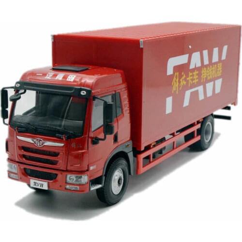 Diecast 1/24Scale FAW Jiefang Box Truck Construction Truck Alloy Car Model Collection Souvenir Boy Gift Display Hot Toys