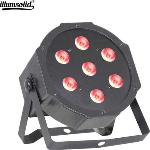 Lyre Wash 7X12W Led A Par Lights With 8Chs Dmx Control RGBW 4In1 Effect Disco Lights Led Flat Par Uplights For DJ Stage