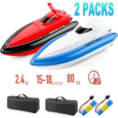 2 Packs) 12”Inch Mini Remote Control Speed Boats Electric 20km/H 18mins Walking On Lake Water For Boys' Toys ChildrenS Gifts