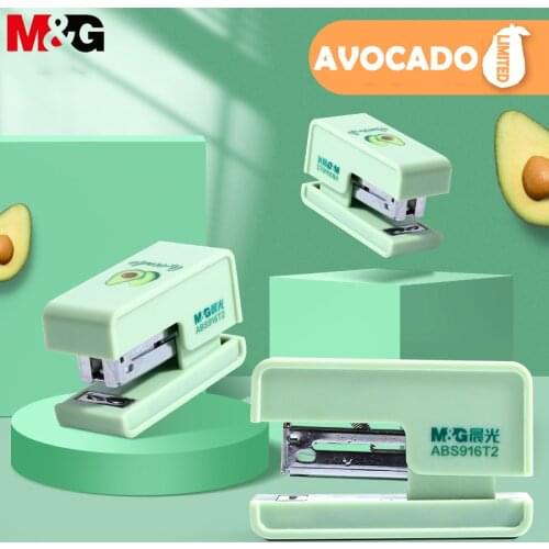 M&G Mini Stapler with Staples Avocado Limited 24/6 26/6 Saving Power Stapler for Stationery Office Accessories School Supplies
