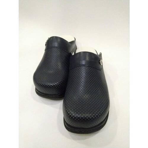 Mens Navy Blue Orthopedic Sabo Slippers Medical Hospital Nurse Doctor Staff Cook Barber Sabo Slippers Non-slip Nursing Slippers