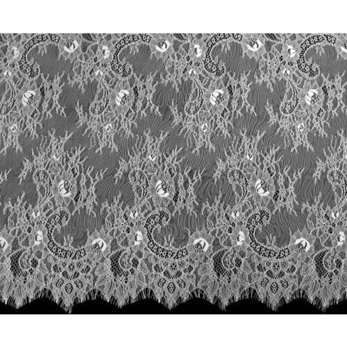 Soft chantilly lace trim, ivory eyelash lace trim, bridal lace trim, wedding lace trim 3 yards