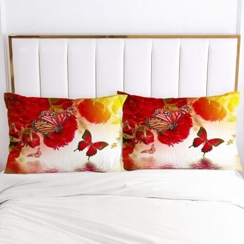 3D Pillow Case Pillowcase Custom 50x70 50x75 70x70cm Decorative Pillow Cover Bedding For Wedding Flowers Drop Ship Home Textile