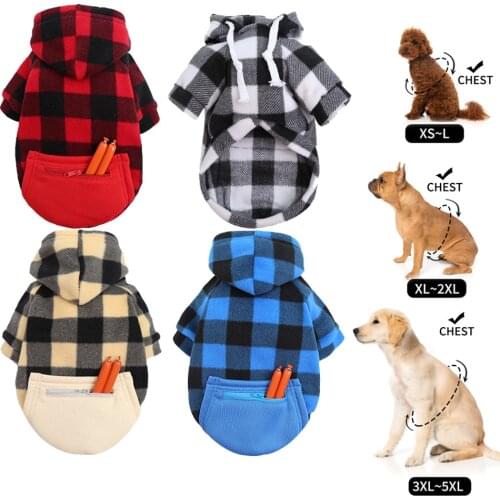 Autumn Winter New Pet Clothes Small Medium and Big Dog Cat Coat with Zipper Pocket Designer Dog Clothes Dog Hoodie Pomeranian