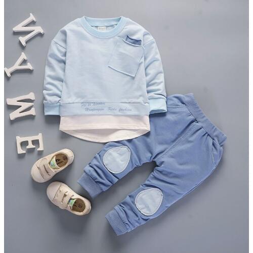 Autumn Children Boys Girls Fashion Clothes Baby Long Sleeve T-shirt Pants 2pcs Suits Kids Clothing Sets Toddler Tracksuits SETS