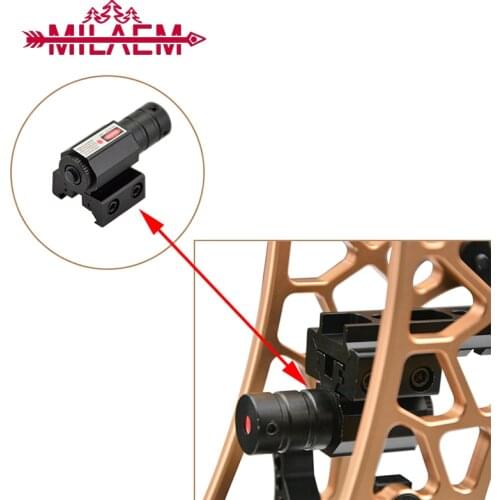 1pc Archery Laser Sight Adjustable Aluminum Alloy Red light Aiming Sight for Compound Recurve Bow Hunting Shooting Accessories