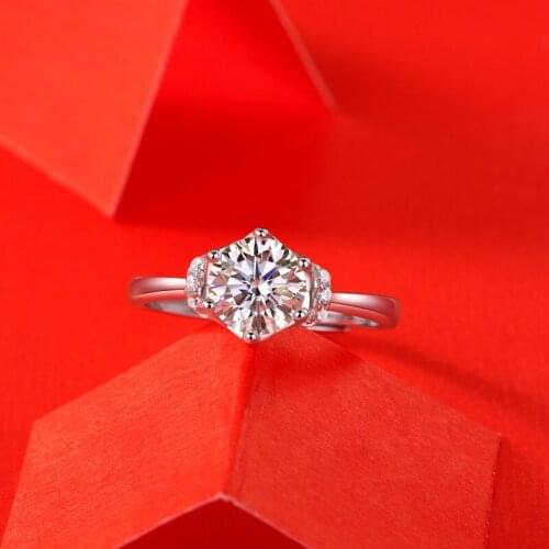 Passed Diamond Test Perfect Moissanite Coronation Crown Ring 925 Sterling Silver D Color 1CT Women Fashion Luxury Jewelry Gift