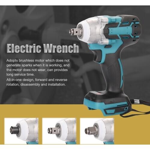 Handheld Professional Cordless Electric Impact Wrench Screw Driver Brushless Motor High Torque 18V Electric Wrench