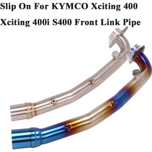 Slip On For KYMCO Xciting 400 Xciting 400i S400 Motorcycle Exhaust System Escape Front Tube Link Pipe Connect Original Muffler
