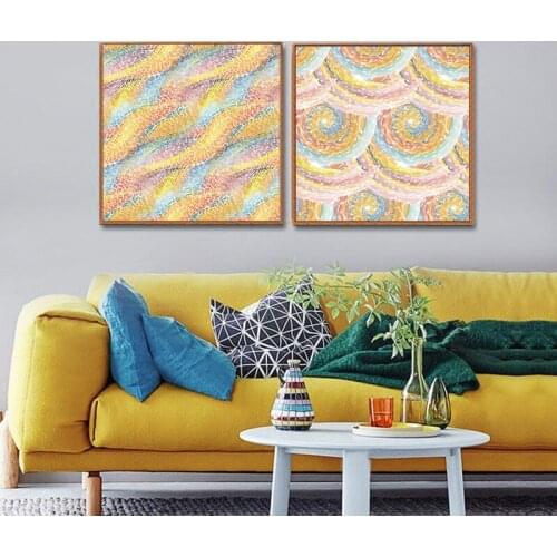 Modern AbstModern Mediterranean style Minimalist Decorative Painting of Living Room restaurant bedroom Photo Wall Mural fish Fun