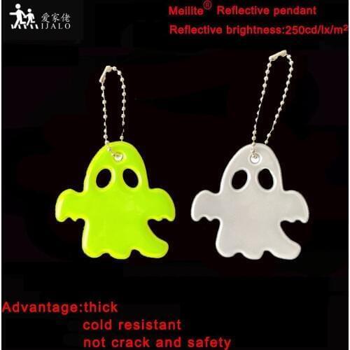 MEILITE 250 candle lights Halloween keychains Reflective keyrings charm bag accessories hanger for road safety