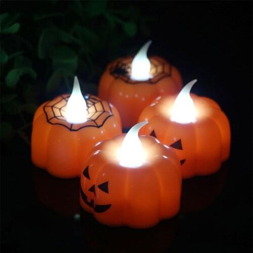 Led Pumpkin Candle Light Halloween Party Supplies LED Lights Lantern Lamp Ornaments Props Halloween Decorations For Home