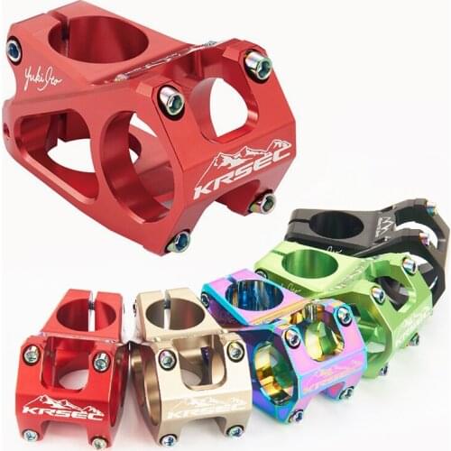 Bicycle Short Stem CNC Hollow Stem Electroplating Colorful Ultra Light Short Stem 31.8*45MM Mountain Bike Stem