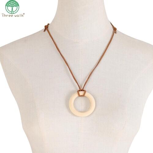 Vintage men'woman s wood ring necklace pendant hot - selling jewelry promotional gifts