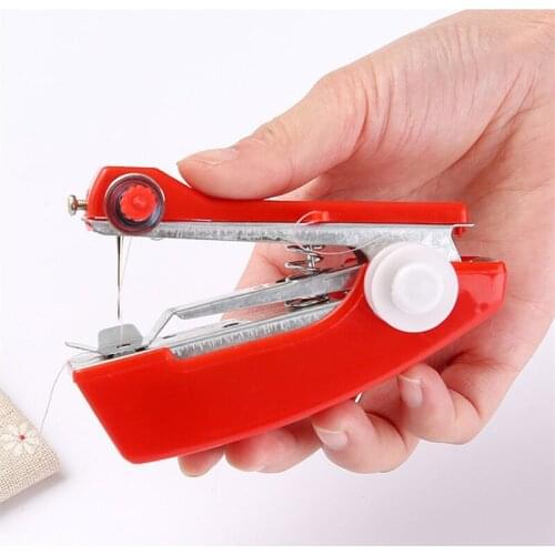 1pc Mini Sewing Machines Needlework Cordless Hand-Held Clothes Useful Portable Sewing Machines Manual Tools For DIY Crafts Tool