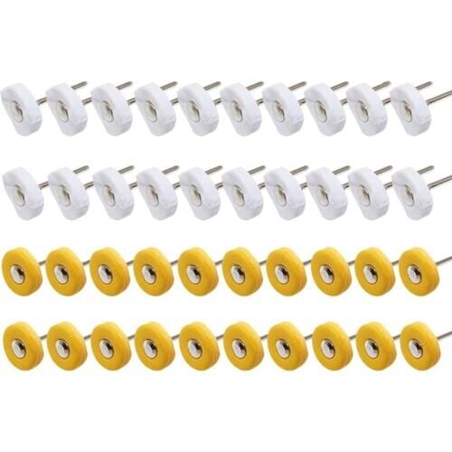 40 Pieces Buffing Wheels for Polishing Buffer Wheel Watch Jewelry Polish Rotary Drill Tool Accessories m Mandrel