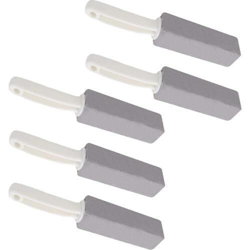 5Pcs Pumice Cleaning Stone with Handle Toilet Bowl Cleaning Brush Cleaner Hard Water Ring Remover