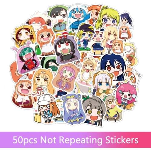 50pcs/set Japanese Style Anime Cartoon Personali Glue Himouto! Umaru-chan Princess Kid Paper Message Notebook Stickers toys