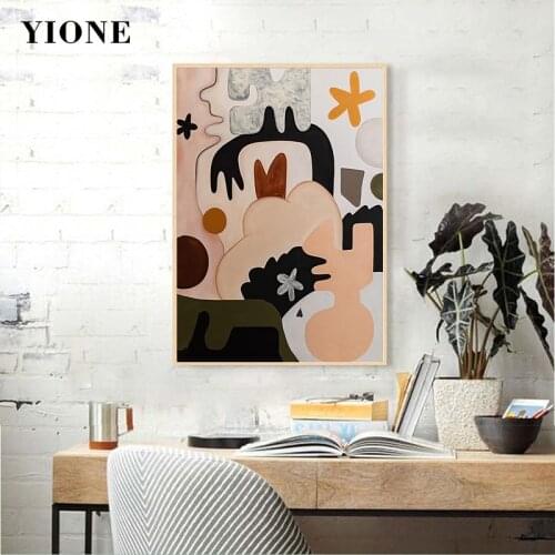 Abstract Geometry Irregular Oil Paintings Custom Nordic Colorful Splice Blocks Wall Art Pictures Posters and Prints Home Decor