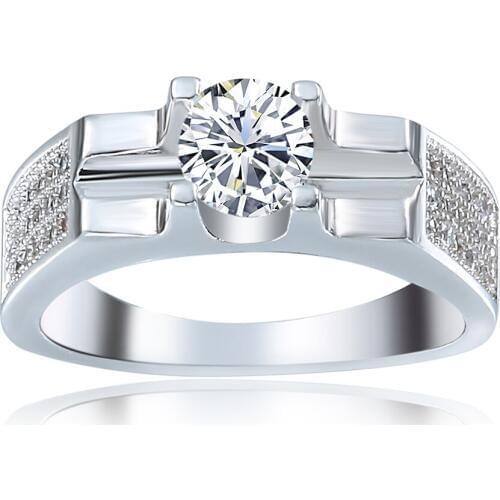 Hainon New Wedding Engagement Silver Color Rings for Women Red Clear AAA Cubic Zircon Finger Rings Distribution Hot Rings