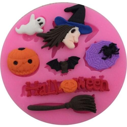 Witch Halloween Cooking Tools Coration Silicone Mold For Baking Of Kitchen Accessories Fondant Sugar Craft Cake Decorating Mug