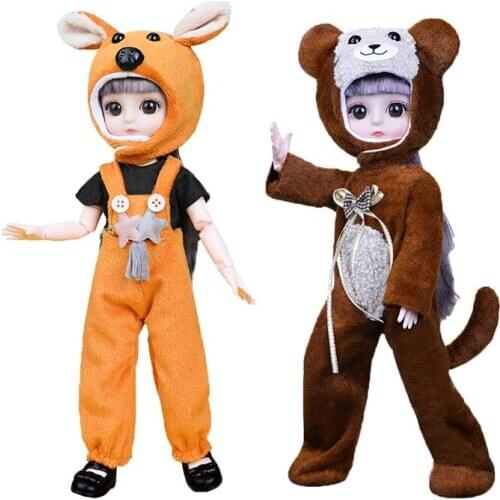 Doll Zodiac Clothes Cute Animal Suit Doll Cosplay Animal Clothes 12inch Doll Accessories
