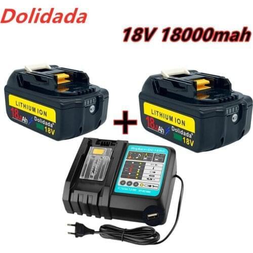 New 18 Volt rechargeable battery 18000mah lithium ion battery Makita bl1880 bl1860 bl1830