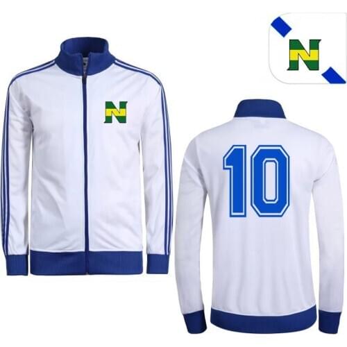 New Men Soccer Jerseys Running Jackets Sports Long Sleeve Captain Tsubasa Jacket Football Tracksuit Tsubasa Ozora Uniforms