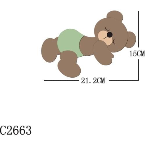 New Bear Wooden Die Scrapbooking C2663 Cutting Dies Multiple Sizes
