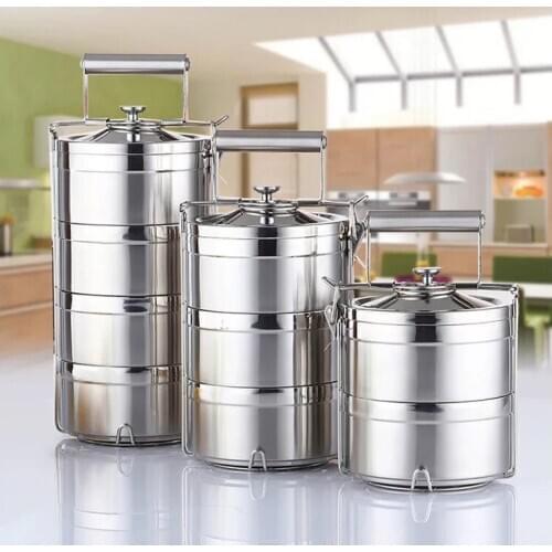 1PC 2/3/4 Layer Adult Portable Picnic Food Container Stainless Steel Lunch Box School Office Japanese Style Bento Box XB 094