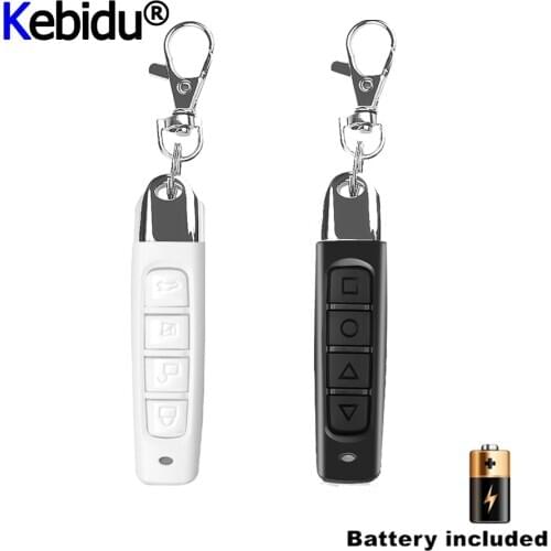 433MHz Wireless Remote Control With Key Chain Cloning Duplicator 4 Buttons Electric Universal Copy Controller For Garage Door