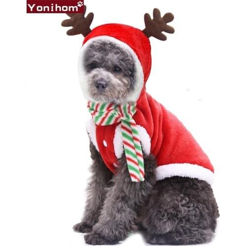 Christmas Dog Hoodies Pet Clothes For Dogs Coat Jackets Cotton Dog Clothes Warm Dog Puppy Pet Clothing for Dogs Ropa Perro
