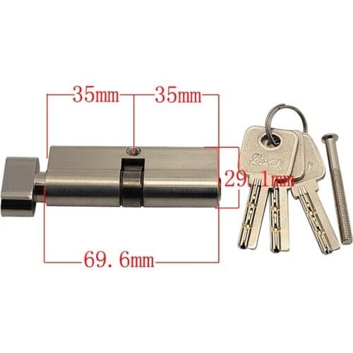 Bedroom door room door copper lock core wood door handle copper key lock core pressure handle handle lock heart