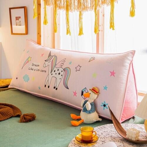 Removable Flannel Large Bed Head Cushion Big Backrest Pillow Tatami Soft Pack Waist Back which decorate room