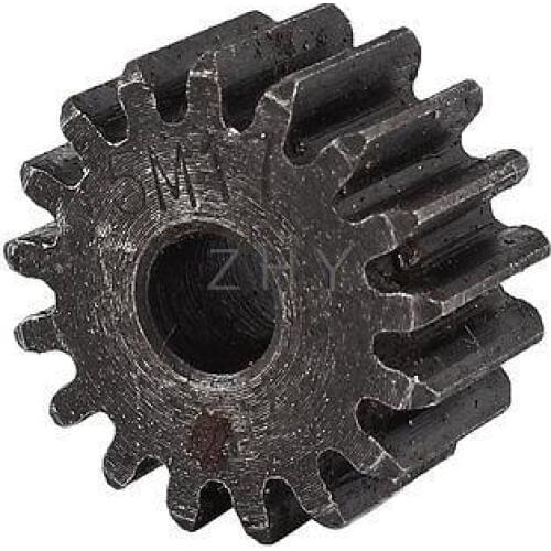 Gray 8mm x 28mm x 15mm Module 1.5 17 Teeth Metal Straight Spur Gear Wheel