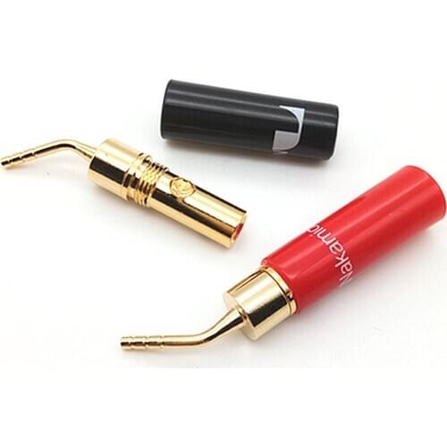Hifi 2mm Banana Plug Nakamichi Gold Plated Speaker Cable Pin Angel Wire Screws Lock Connector For Musical HiFi Audio