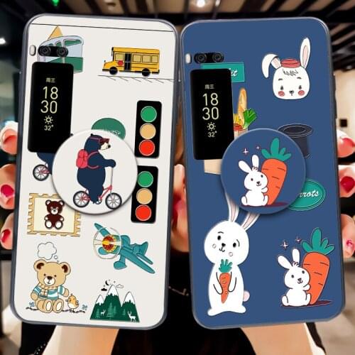 Cute Bear Silicone Case For Meizu E3 E2 U10 U20 Pro7 Pro6 Luxury Airbag Back Cover For Meizu Pro 6 7 Plus