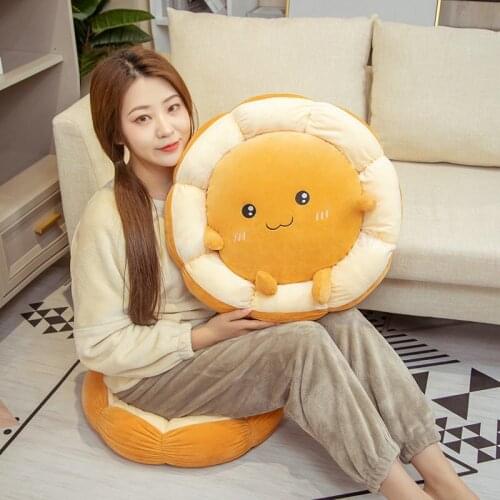 40/50cm Cute Bread Plush Toys Baby Cloth Food Chair Cushion BedRoom Decor Sleeping Pillow Children Girl Birthday Gift