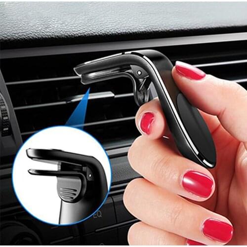 Universal Phone Holder Clip Car Air Vent Magnetic Bracket Mobile Phone GPS Black Silver 25